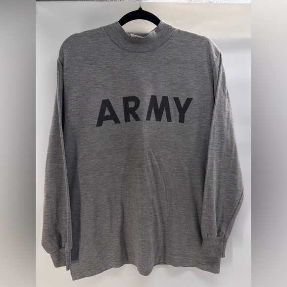 Other - Gray Army Cotton Long Sleeve PT Shirt